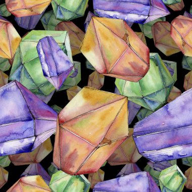 Renkli elmas taş takı mineral. Sorunsuz arka plan deseni.