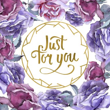 Renkli gül. Botanik çiçek. Çerçeve kenarlığı süsleme Meydanı.