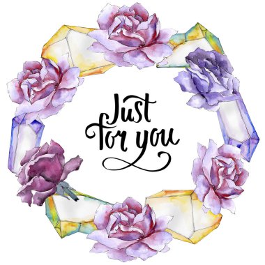 Renkli gül. Botanik çiçek. Çerçeve kenarlığı süsleme Meydanı.