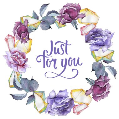 Renkli gül. Botanik çiçek. Çerçeve kenarlığı süsleme Meydanı.