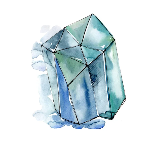 Blu diamante minerale gioielli rock . — Foto Stock