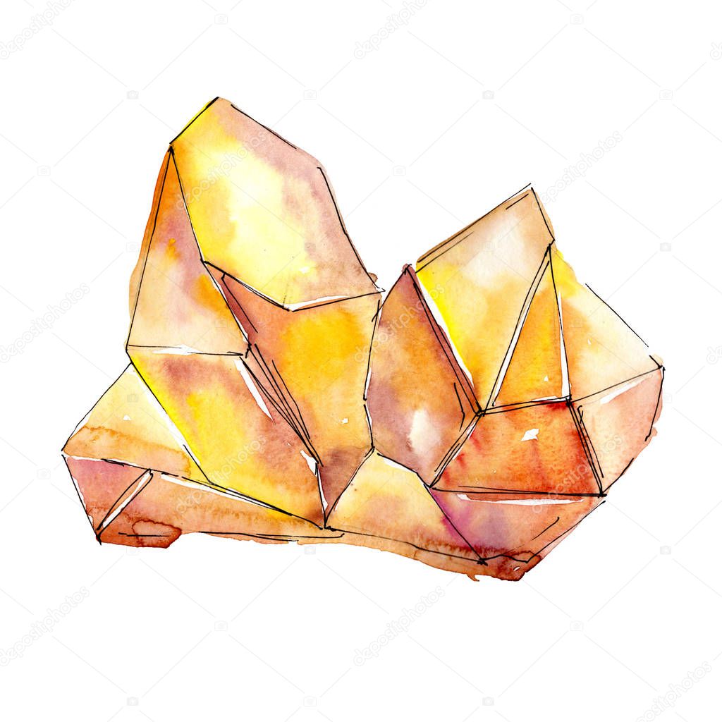 Orange diamond rock jewelry mineral.