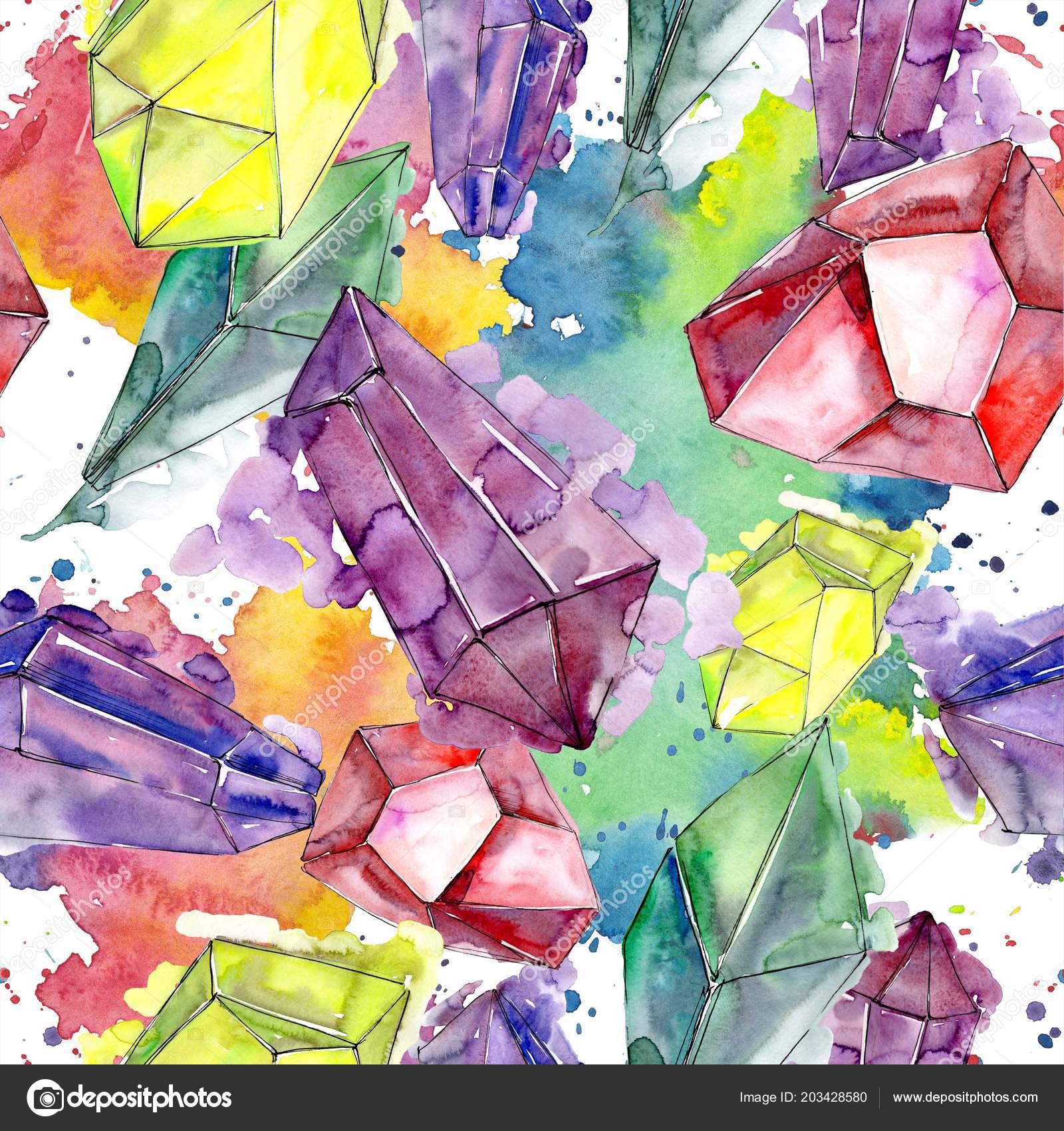 Colorful Diamond Rock Jewelry Mineral Seamless Background Pattern Fabric Wallpaper Stock P O Colorful Diamond Rock Jewelry Mineral Seamless Background Pattern Fabric Wallpaper Stock P O