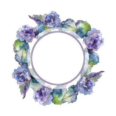 Renkli Gardenya çiçek. Botanik çiçek. Çerçeve kenarlığı süsleme Meydanı. Arka plan, doku, sarıcı desen, çerçeve veya kenarlık için Aquarelle kır çiçeği.
