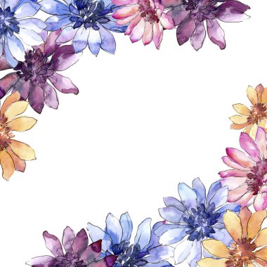 Renkli güller. Botanik çiçek. Çerçeve kenarlığı süsleme Meydanı.