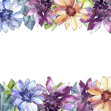 Renkli güller. Botanik çiçek. Çerçeve kenarlığı süsleme Meydanı.