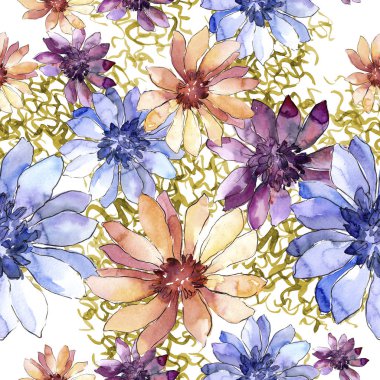 Renkli güller. Botanik çiçek. Sorunsuz arka plan deseni.