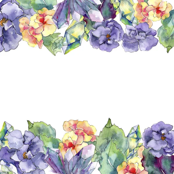 Flor Púrpura Naranja Gardania Flor Botánica Floral Elemento Ilustración Aislado — Foto de Stock