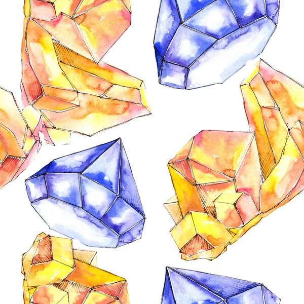 Barevné Diamond Šperky Hornin Vzor Bezešvé Pozadí Fabric Tapety Tisku — Stock fotografie