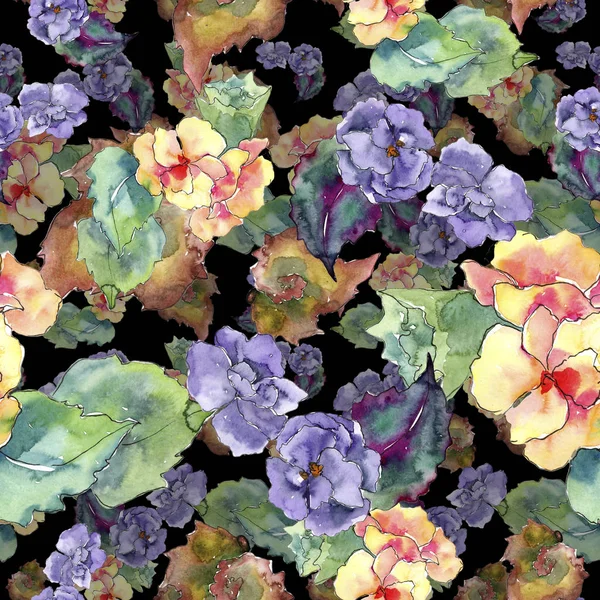 Λουλούδι Μωβ Και Πορτοκαλί Gardania Floral Βοτανικό Λουλούδι Απρόσκοπτη Υπόβαθρο — Φωτογραφία Αρχείου