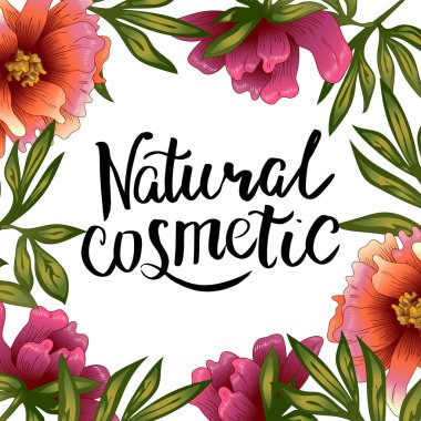 Şakayık çerçeve çiçek bir vektör tarzı. Çerçeve kenarlığı süsleme Meydanı. Arka plan, doku, sarıcı desen, çerçeve veya kenarlık için vektör çiçek.