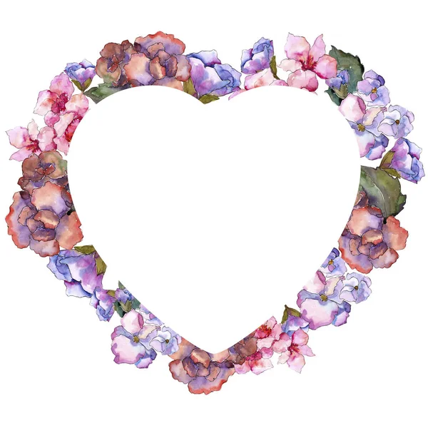 Рожева Фіолетова Гарденія Квіткова Ботанічна Квітка Каркасний Бордюрний Орнамент Площі — стокове фото