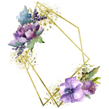 Suluboya buket çiçek. Botanik çiçek. İzole illüstrasyon öğesi. Bitki tam adı: ayçiçeği, şakayık, keten. Arka plan, doku, çerçeve veya kenarlık Aquarelle kır çiçeği.