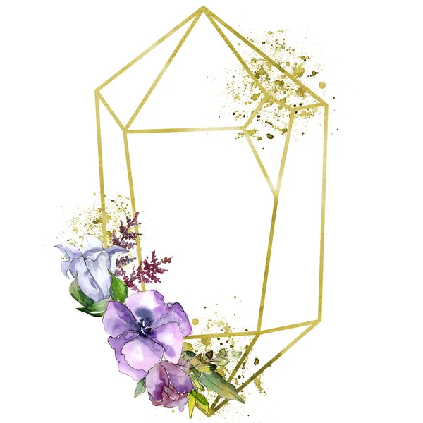 Aquarell Strauß Blumen Blütenbotanische Blume Isoliertes Illustrationselement Voller Name Der — Stockfoto