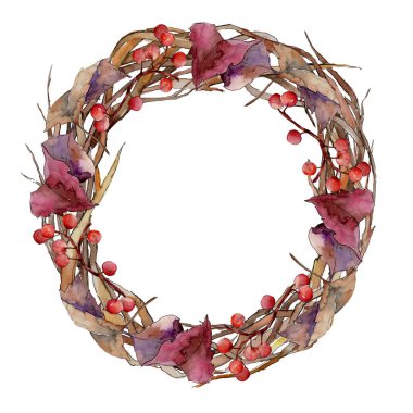 Suluboya sarı Kartopu çiçeği yaprağı. Yaprak bitki botanik bahçe çiçek yaprakları. Çerçeve kenarlığı süsleme Meydanı. Aquarelle yaprak için arka plan, doku, sarıcı desen, çerçeve veya kenarlık.