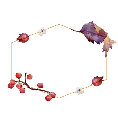 Suluboya sarı Kartopu çiçeği yaprağı. Yaprak bitki botanik bahçe çiçek yaprakları. Çerçeve kenarlığı süsleme Meydanı. Aquarelle yaprak için arka plan, doku, sarıcı desen, çerçeve veya kenarlık.