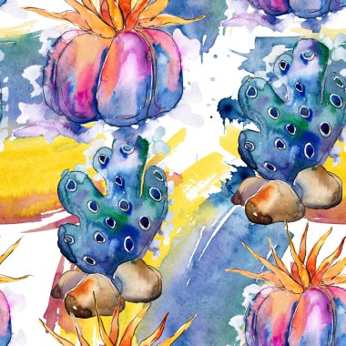 Renkli su sualtı doğa mercan kayalığı. Tropikal bitki deniz ve okyanus su hayat öğesi. Sorunsuz arka plan deseni. Kumaş duvar kağıdı yazdırma doku.