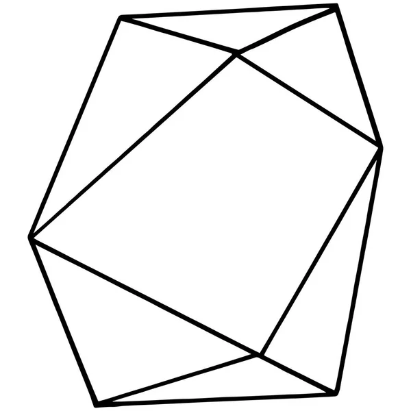 Vector Geometrische Vorm Geïsoleerde Illustratie Element Geometrische Kwarts Veelhoek Kristallen — Stockvector