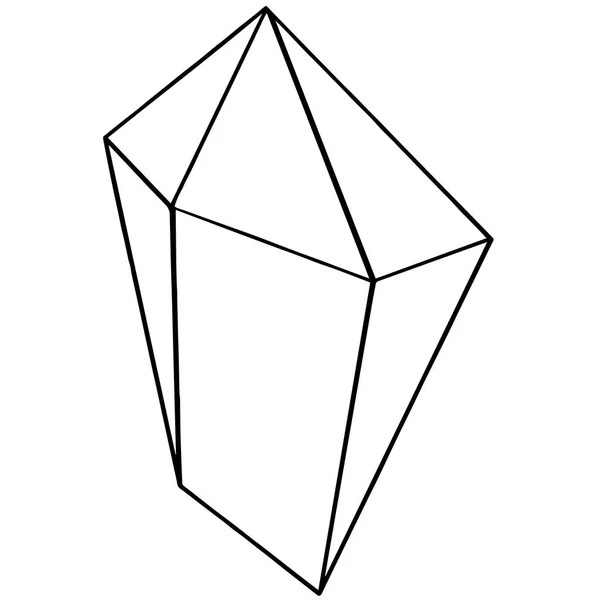 Vector Geometric Form Isolated Illustration Element Geometric Quartz Polygon Crystal — Stock Vector