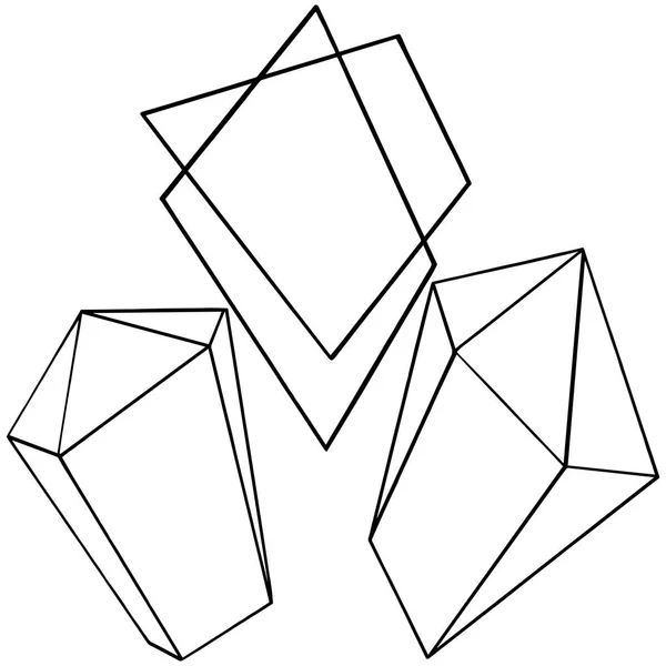 Векторная Геометрическая Форма Изолированный Элемент Иллюстрации Геометрический Кварцевый Полигон Кристаллическая — стоковый вектор