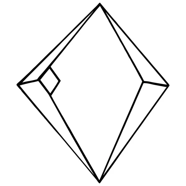 Векторний Алмазний Камінь Ювелірний Мінерал Ізольований Елемент Ілюстрації Геометричний Кварцовий — стоковий вектор
