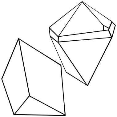 Vektör geometrik formu. İzole illüstrasyon öğesi. Mozaik şekli.