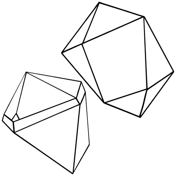 Forme géométrique vectorielle. Élément d'illustration isolé. Forme mosaïque . — Image vectorielle