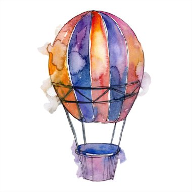 Sıcak hava balon arka plan fly hava taşıma illüstrasyon.