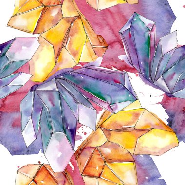 Renkli elmas taş takı mineral. Sorunsuz arka plan deseni.