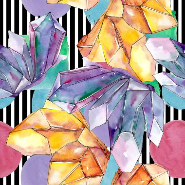 Renkli elmas taş takı mineral. Sorunsuz arka plan deseni.