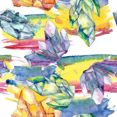 Renkli elmas taş takı mineral. Sorunsuz arka plan deseni.