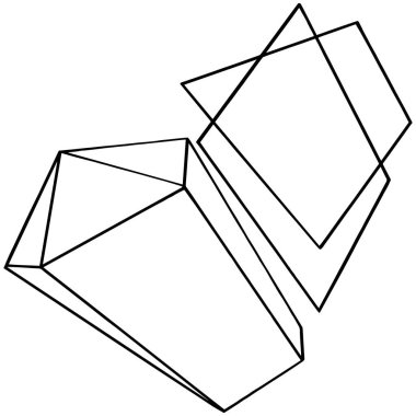 Vektör geometrik formu. İzole illüstrasyon öğesi. Mozaik şekli.