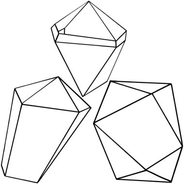 Vektör geometrik formu. İzole illüstrasyon öğesi. Mozaik şekli.