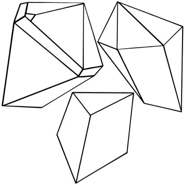 Vektör geometrik formu. İzole illüstrasyon öğesi. Mozaik şekli.
