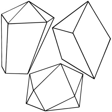 Vektör geometrik formu. İzole illüstrasyon öğesi. Mozaik şekli.