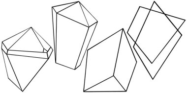 Vektör geometrik formu. İzole illüstrasyon öğesi. Mozaik şekli.