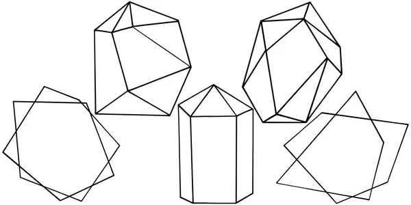Векторная Геометрическая Форма Изолированный Элемент Иллюстрации Геометрический Кварцевый Полигон Кристаллическая — стоковый вектор