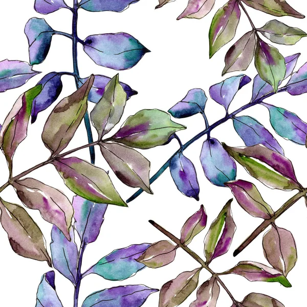 식물원 단풍입니다 원활한 패턴입니다 패브릭 텍스처입니다 프레임 테두리에 — 스톡 사진