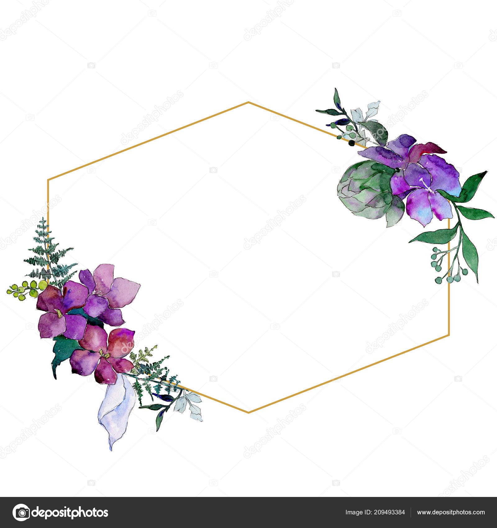 Acuarela Flores Azules Moradas Flor Botánica Floral Elemento Ilustración  Aislado Ilustración de stock #209493384 de ©MyStocks, image size:1600x1700