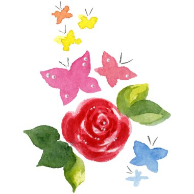 Egzotik kelebekler vahşi böcek izole bir suluboya tarzında. Böcek tam adı: kelebekler. Aquarelle vahşi böcek arka plan, doku, sarıcı desen veya dövme için.