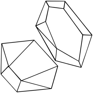 Vektör geometrik formu. İzole illüstrasyon öğesi. Mozaik şekli.