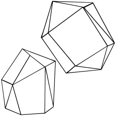 Vektör geometrik formu. İzole illüstrasyon öğesi. Mozaik şekli.