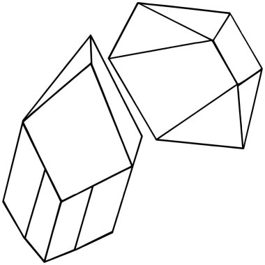 Vektör geometrik formu. İzole illüstrasyon öğesi. Mozaik şekli.