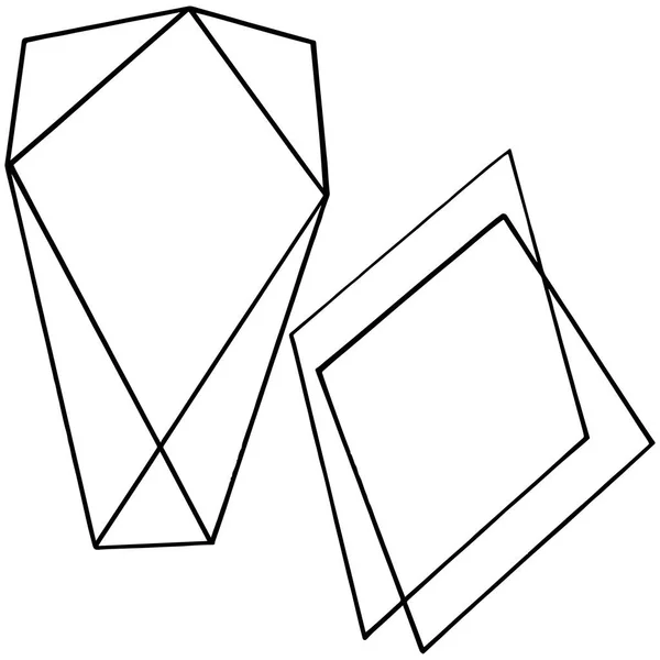 Vektor Diamantové Šperky Hornin Izolované Ilustrace Prvek Geometrický Křemen Mnohoúhelník — Stockový vektor