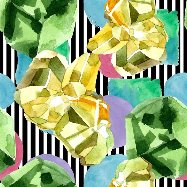Piedra Diamante Verde Joyería Mineral Patrón Fondo Sin Costuras Textura —  Fotos de Stock