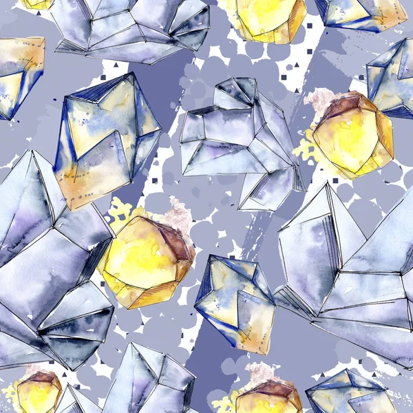 Барвистий Алмазний Камінь Ювелірний Мінерал Безшовний Візерунок Тла Тканинні Шпалери — стокове фото