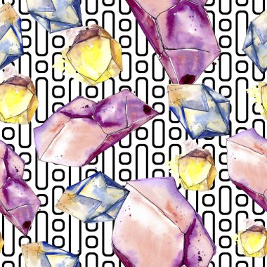 Renkli elmas taş takı mineral. Sorunsuz arka plan deseni.