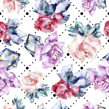 Renkli elmas taş takı mineral. Sorunsuz arka plan deseni.