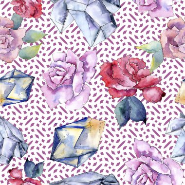 Renkli elmas taş takı mineral. Sorunsuz arka plan deseni.