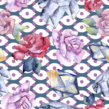 Renkli elmas taş takı mineral. Sorunsuz arka plan deseni.